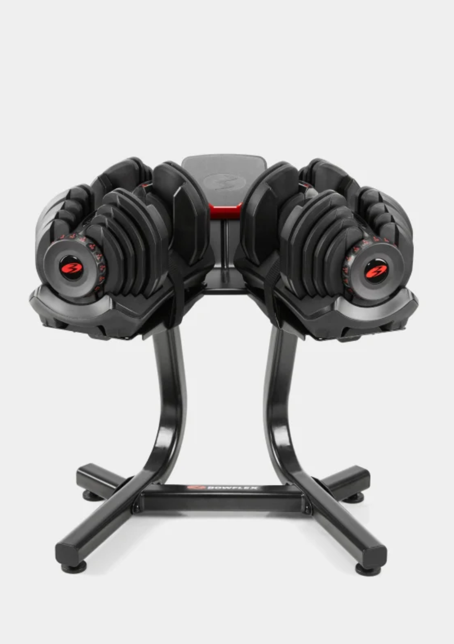 BowFlex 1090i Adjustable Dumbbell Pair with BowFlex Stand