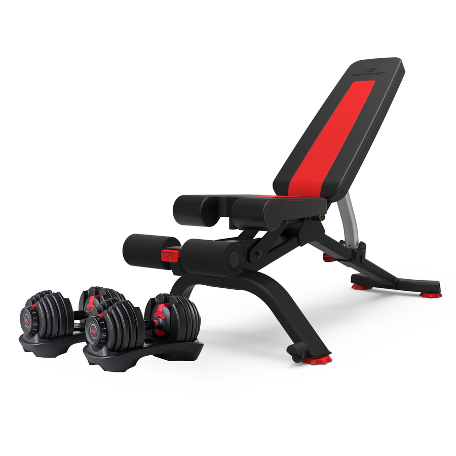 BowFlex 552i Adjustable Dumbbells (Pair) & 5.1s Bench Bundle - uk.johnsonfitness.com