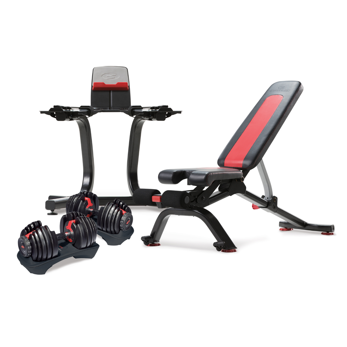 BowFlex Gym Bundle - 552i Adjustable Dumbbells (pair) x BowFlex Rack x 5.1s Bench - uk.johnsonfitness.com